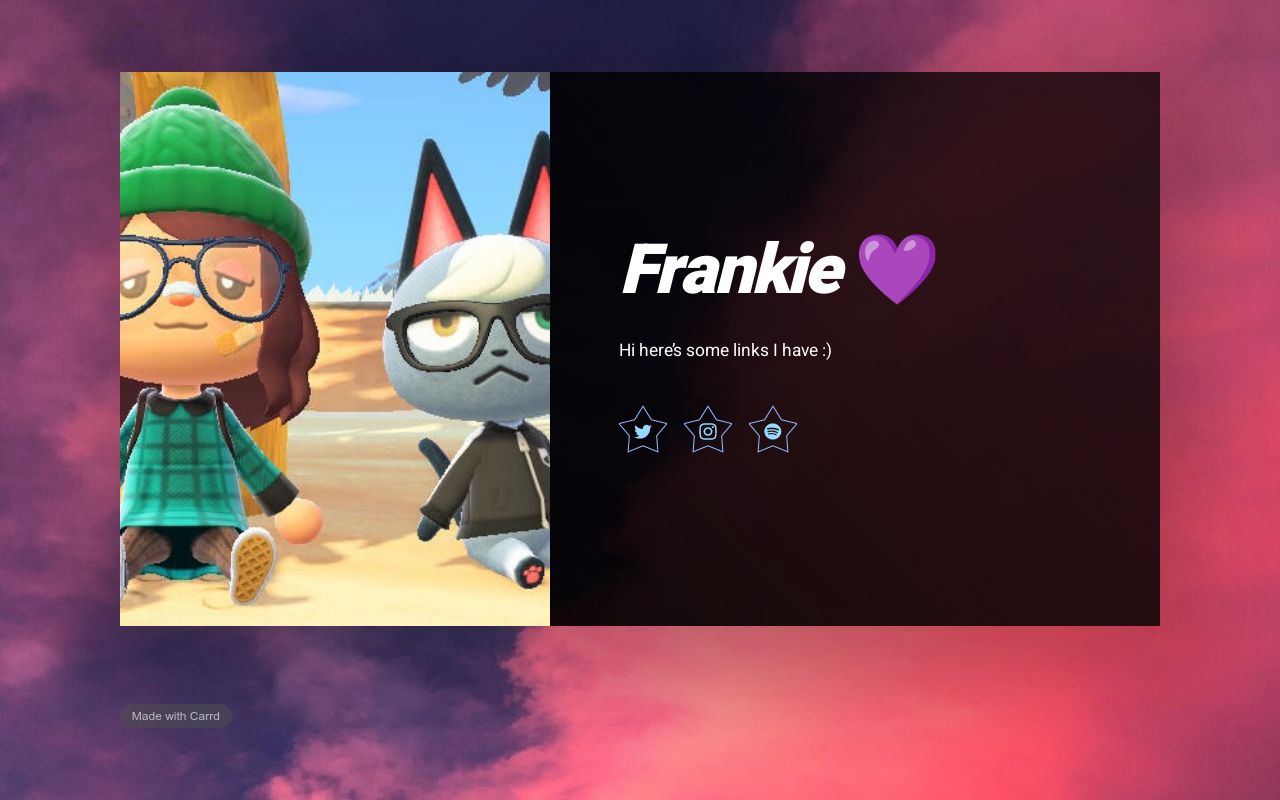 Carrd profile picture for @frankie